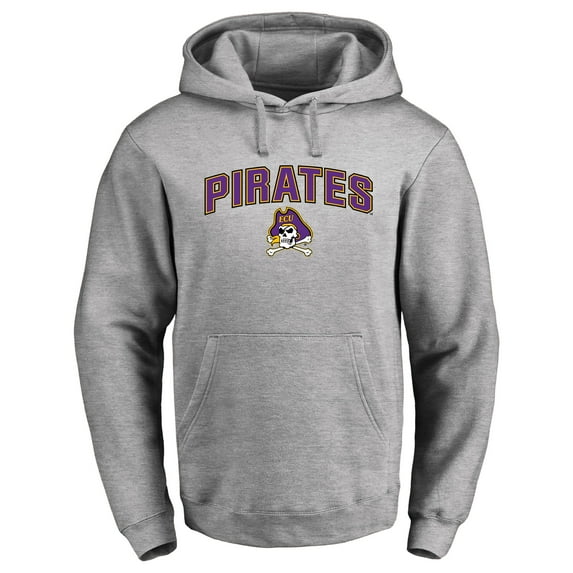 Men's Ash East Carolina Pirates Proud Mascot Pullover Hoodie