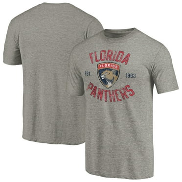 Men's Ash Florida Panthers Heritage Tri-Blend T-Shirt