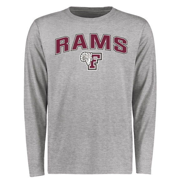 Men's Ash Fordham Rams Proud Mascot Long Sleeve T-Shirt