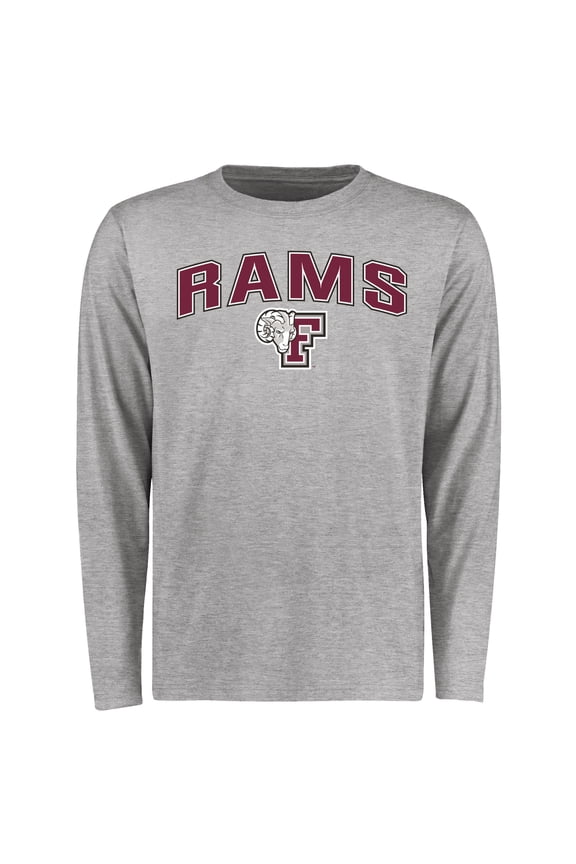 Men's Ash Fordham Rams Proud Mascot Long Sleeve T-Shirt