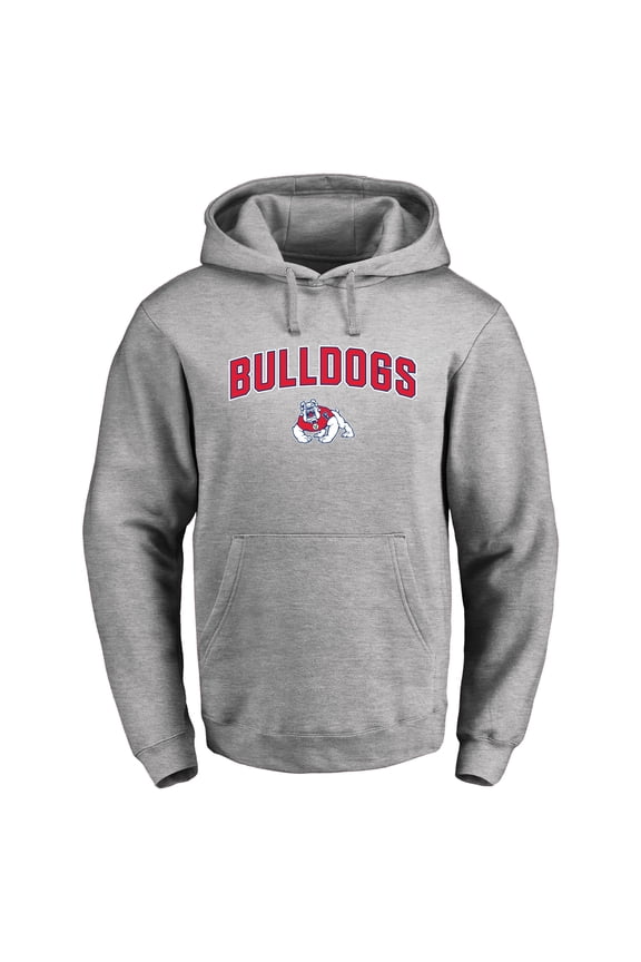 Men's Ash Fresno State Bulldogs Proud Mascot Pullover Hoodie
