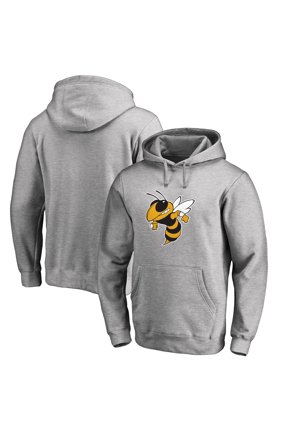 Men's Ash Georgia Tech Yellow Jackets Primary Team Logo Pullover Hoodie