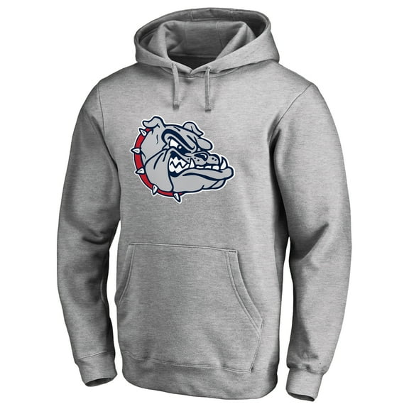 Men's Ash Gonzaga Bulldogs Primary Team Logo Pullover Hoodie