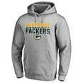 thumbnail image 1 of Men's Ash Green Bay Packers Iconic Collection Fade Out Pullover Hoodie, 1 of 3