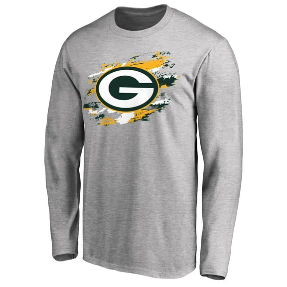 Men's Ash Green Bay Packers True Colors Long Sleeve T-Shirt