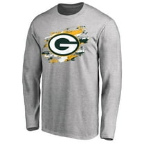 Men's Ash Green Bay Packers True Colors Long Sleeve T-Shirt