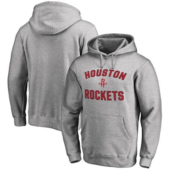 Men's Ash Houston Rockets Victory Arch Pullover Hoodie