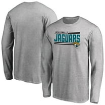 Men's Ash Jacksonville Jaguars Iconic Collection On Side Stripe Long Sleeve T-Shirt