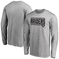Men's Ash Las Vegas Raiders Iconic Collection On Side Stripe Long Sleeve T-Shirt