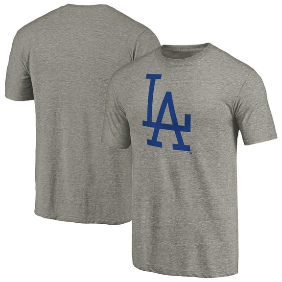 Men's Ash Los Angeles Dodgers Cooperstown Collection Forbes Tri-Blend T-Shirt