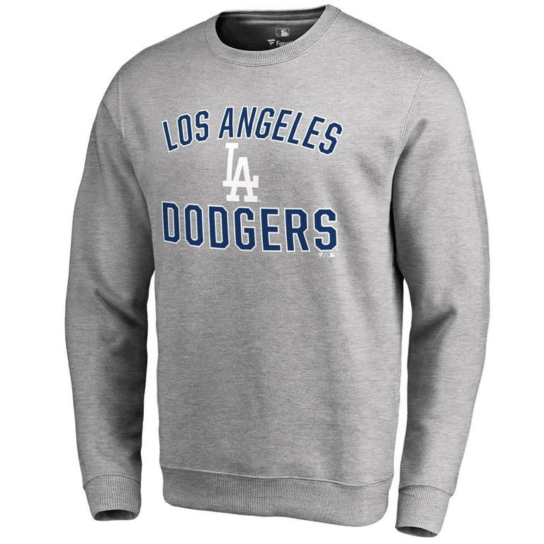 Men's Ash Los Angeles Dodgers Victory Arch Pullover