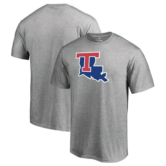 Men's Ash Louisiana Tech Bulldogs Primary Team Logo T-Shirt
