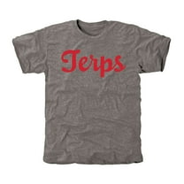 Men's Ash Maryland Terrapins Vintage Wordmark Tri-Blend T-Shirt