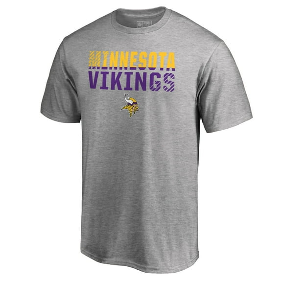 Men's Ash Minnesota Vikings Iconic Collection Fade Out T-Shirt