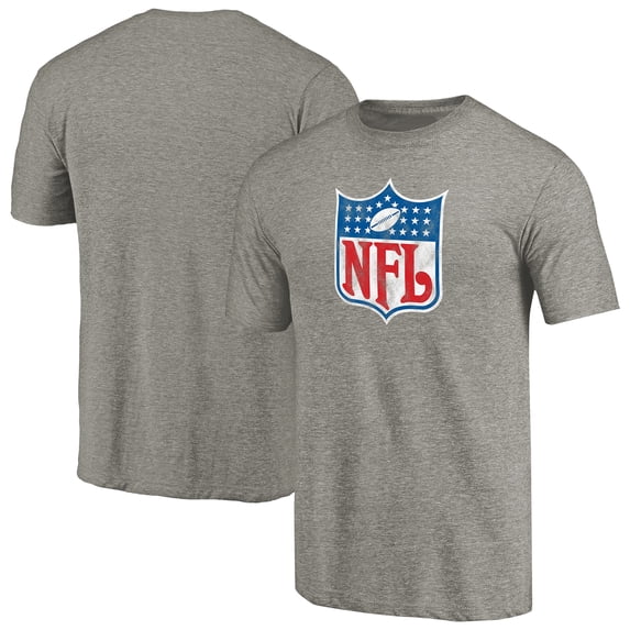 Men's Ash NFL Throwback Logo Tri-Blend T-Shirt