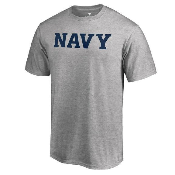 Men's Ash Navy Midshipmen Military Wordmark T-Shirt