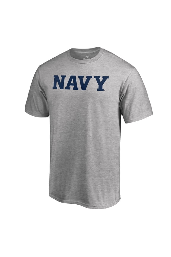 Men's Ash Navy Midshipmen Military Wordmark T-Shirt
