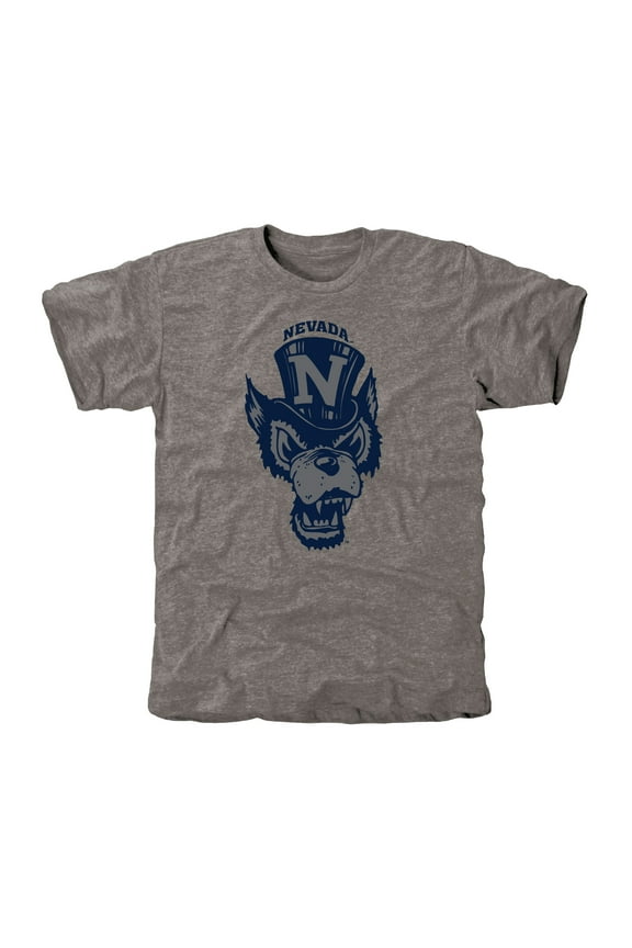Men's Ash Nevada Wolf Pack Auxiliary Logo Tri-Blend T-Shirt
