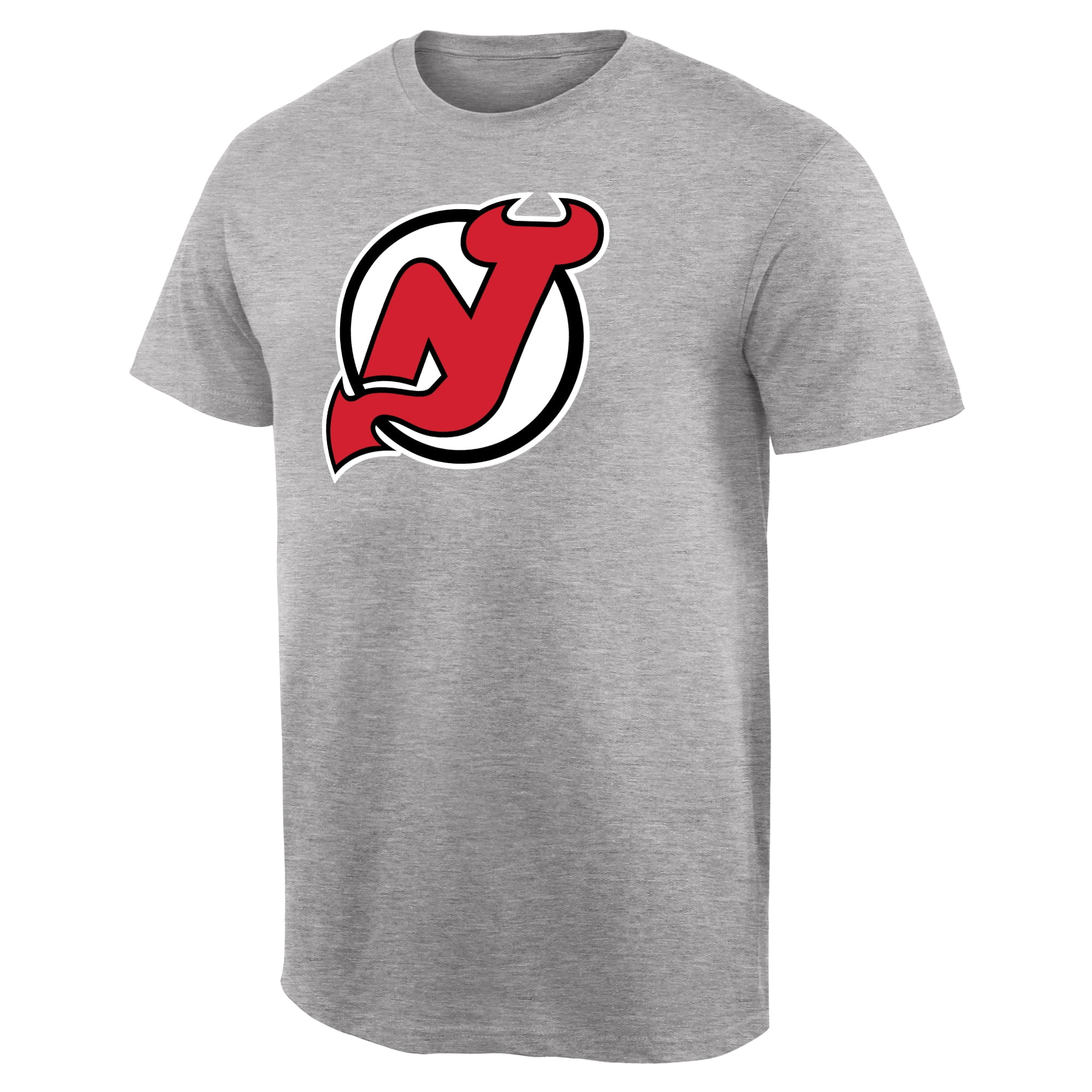Men's Ash New Jersey Devils Team Primary Logo TShirt