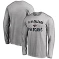 thumbnail image 1 of Men's Ash New Orleans Pelicans Victory Arch Long Sleeve T-Shirt, 1 of 3