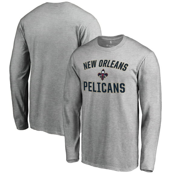 Men's Ash New Orleans Pelicans Victory Arch Long Sleeve T-Shirt