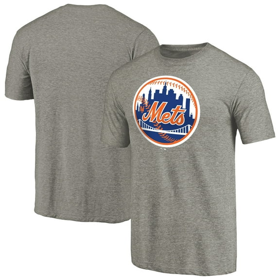 Men's Ash New York Mets Cooperstown Collection Forbes Tri-Blend T-Shirt