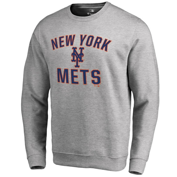 Men's Ash New York Mets Victory Arch Pullover Sweatshirt