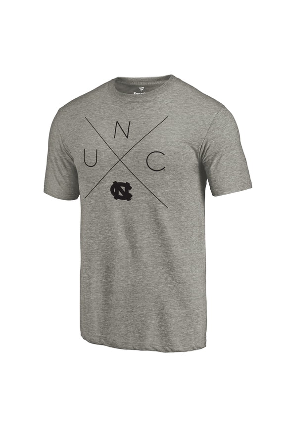 Men's Ash North Carolina Tar Heels Quad Tri-Blend T-Shirt