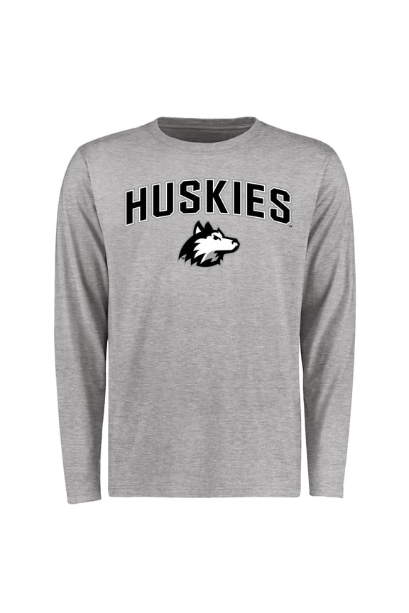 Men's Ash Northern Illinois Huskies Proud Mascot Long Sleeve T-Shirt