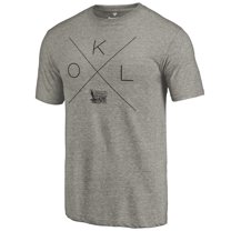 Men's Ash Oklahoma Sooners Quad Tri-Blend T-Shirt
