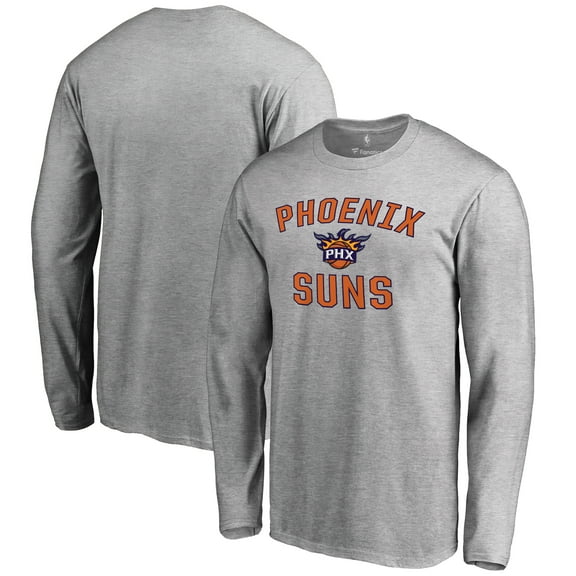 Men's Ash Phoenix Suns Victory Arch Long Sleeve T-Shirt