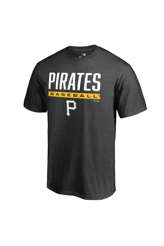 Men's Ash Pittsburgh Pirates Win Stripe T-Shirt