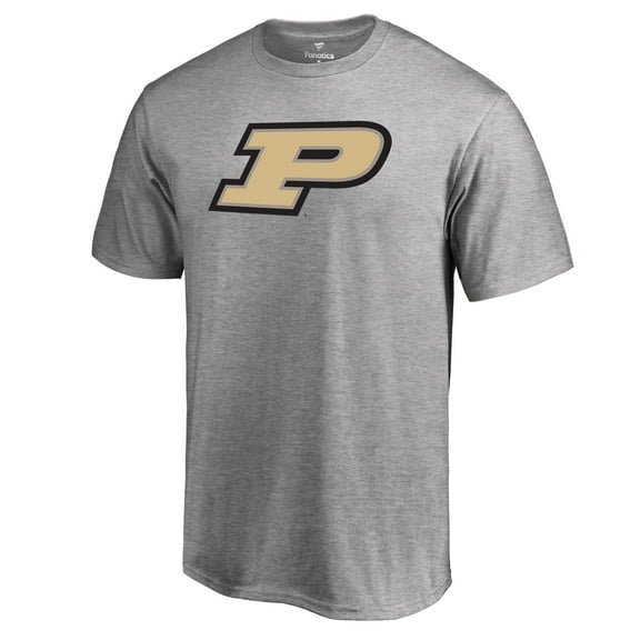 Men's Ash Purdue Boilermakers Primary Team Logo T-Shirt