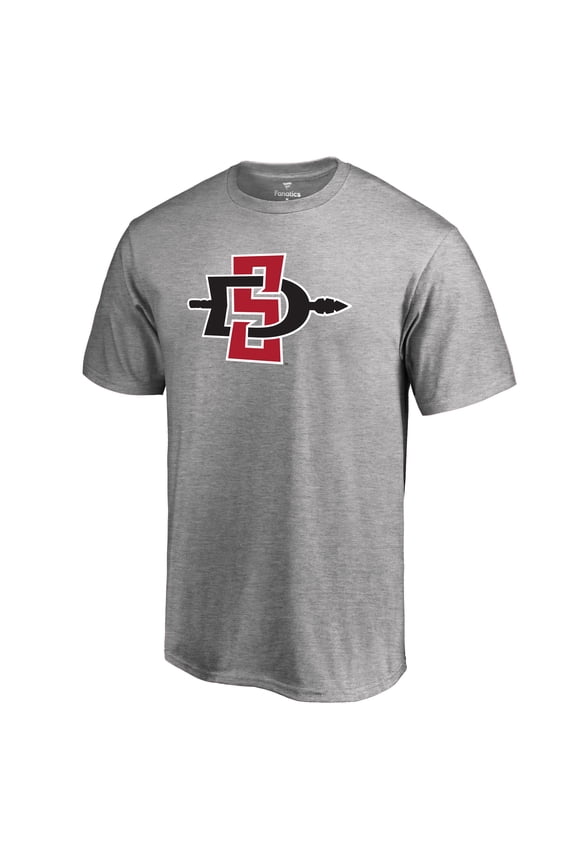Men's Ash San Diego State Aztecs Primary Team Logo T-Shirt