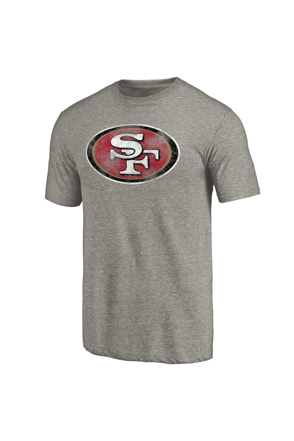 Men's Ash San Francisco 49ers Distressed Team T-Shirt