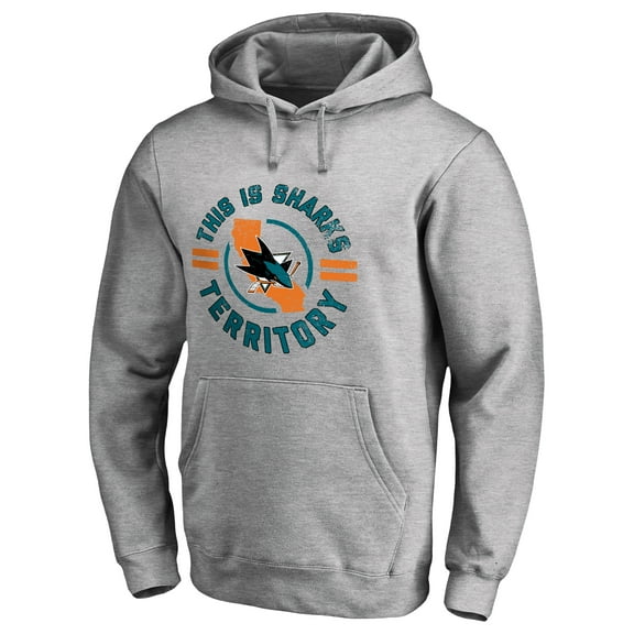 Men's Ash San Jose Sharks Hometown Collection Sharks Territory Pullover Hoodie
