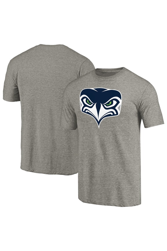 Men's Ash Seattle Seahawks Alternate Team Logo Gear Tri-Blend T-Shirt