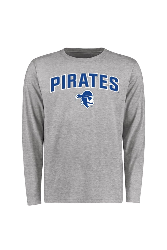 Men's Ash Seton Hall Pirates Proud Mascot Long Sleeve T-Shirt