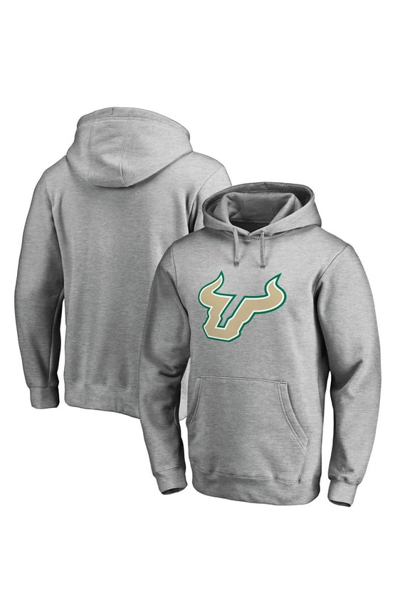 Men's Ash South Florida Bulls Primary Team Logo Pullover Hoodie
