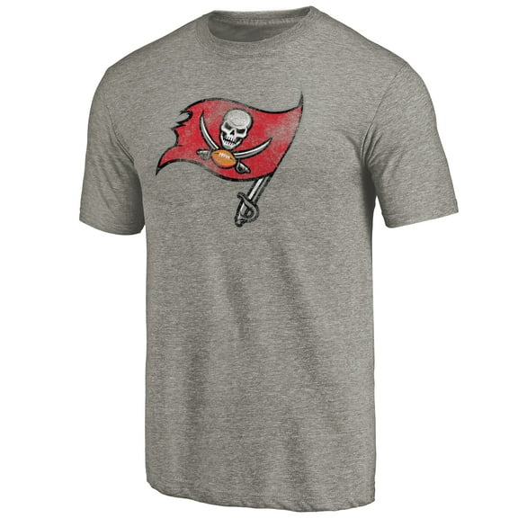 Men's Ash Tampa Bay Buccaneers Distressed Team T-Shirt