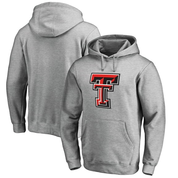 Men's Ash Texas Tech Red Raiders Primary Team Logo Pullover Hoodie
