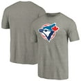 thumbnail image 1 of Men's Ash Toronto Blue Jays Cooperstown Collection Forbes Tri-Blend T-Shirt, 1 of 3