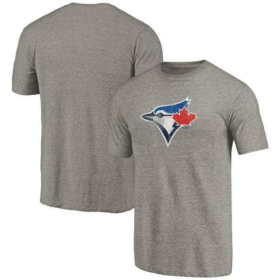 Men's Ash Toronto Blue Jays Distressed Team Tri-Blend T-Shirt