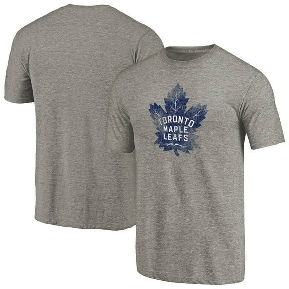 Men's Ash Toronto Maple Leafs Distressed Team Tri-Blend T-Shirt