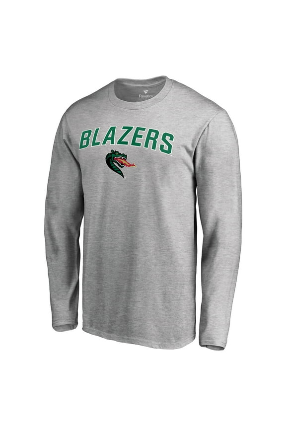 Men's Ash UAB Blazers Proud Mascot Long Sleeve T-Shirt