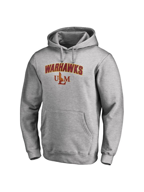 Men's Ash ULM Warhawks Proud Mascot Pullover Hoodie