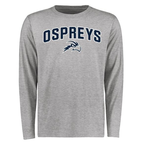 Men's Ash UNF Ospreys Proud Mascot Long Sleeve T-Shirt
