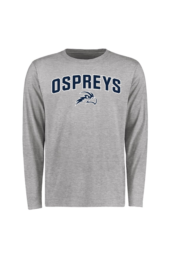 Men's Ash UNF Ospreys Proud Mascot Long Sleeve T-Shirt