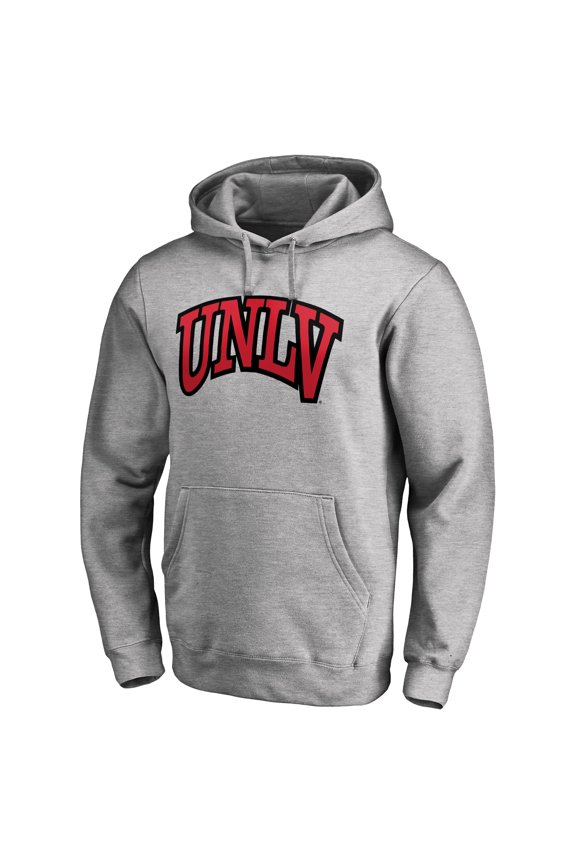 Men's Ash UNLV Rebels Primary Team Logo Pullover Hoodie