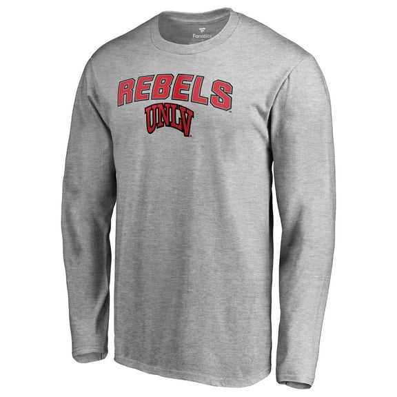 Men's Ash UNLV Rebels Proud Mascot Long Sleeve T-Shirt